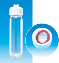 【メーカー直送品】【代引不可】沈でん管 円筒ねじ蓋付 PC 16mL 10本 3138-0016