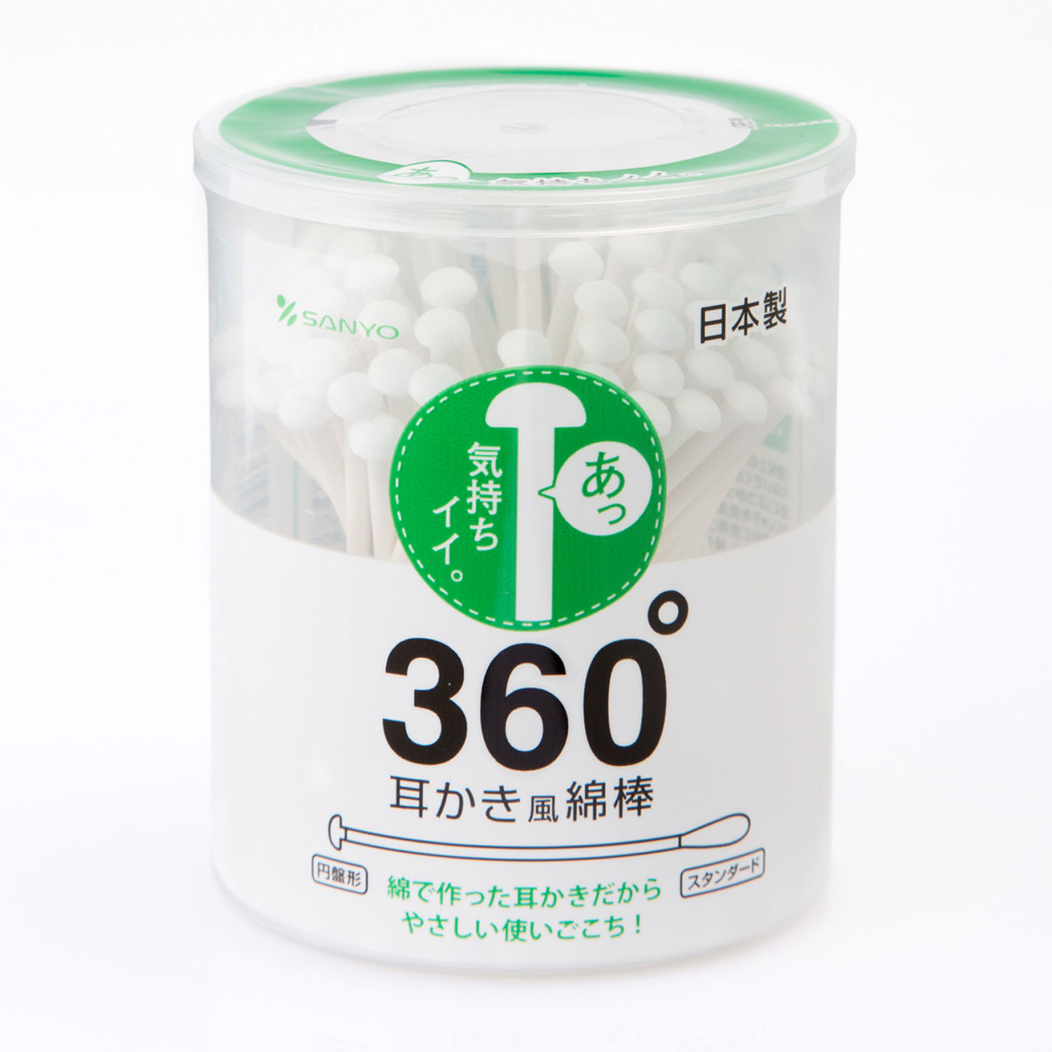 ＜書き割り売りわたす＞３６０°耳かき風綿棒 60コ