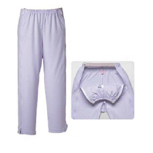 エンゼル 楽々ロングパンツ フルオープン L パープル