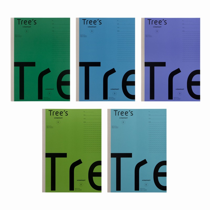 【24束仕掛ける】Trees 足し加える記憶装置 B罫 B5 5冊束 UTRP3BX5