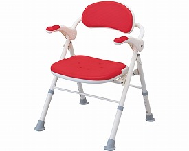【送料無料】折りたたみシャワーベンチＴＳ　レッド