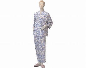 神戸生絲 ﾊﾟｼﾞｬﾏ型ねまき婦人(秋冬用) M ﾊﾟｰﾌﾟﾙ