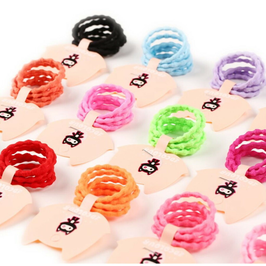 楽天市場 痛くない ヘアゴム 髪ゴム かわいい 小さい 5色 30個セット 結び目 金具なし リングゴム Shop Delicious 楽天市場店