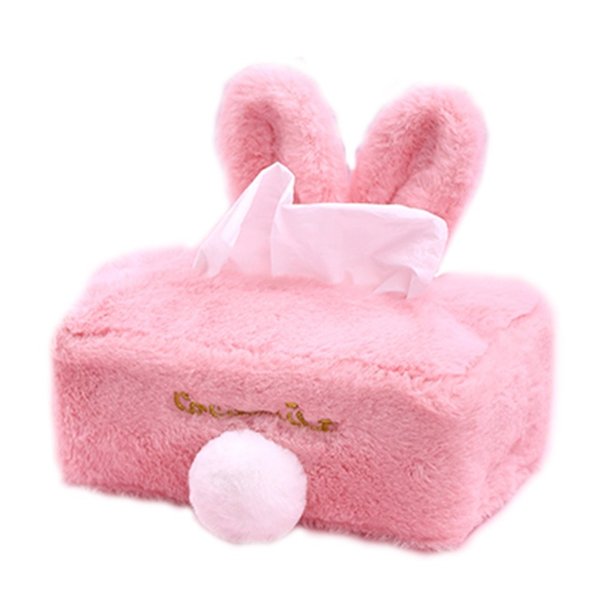 楽天市場 ティッシュケース ティッシュカバー ふわふわ かわいい ウサギ 2カラー ピンク ホワイト Shop Delicious 楽天市場店