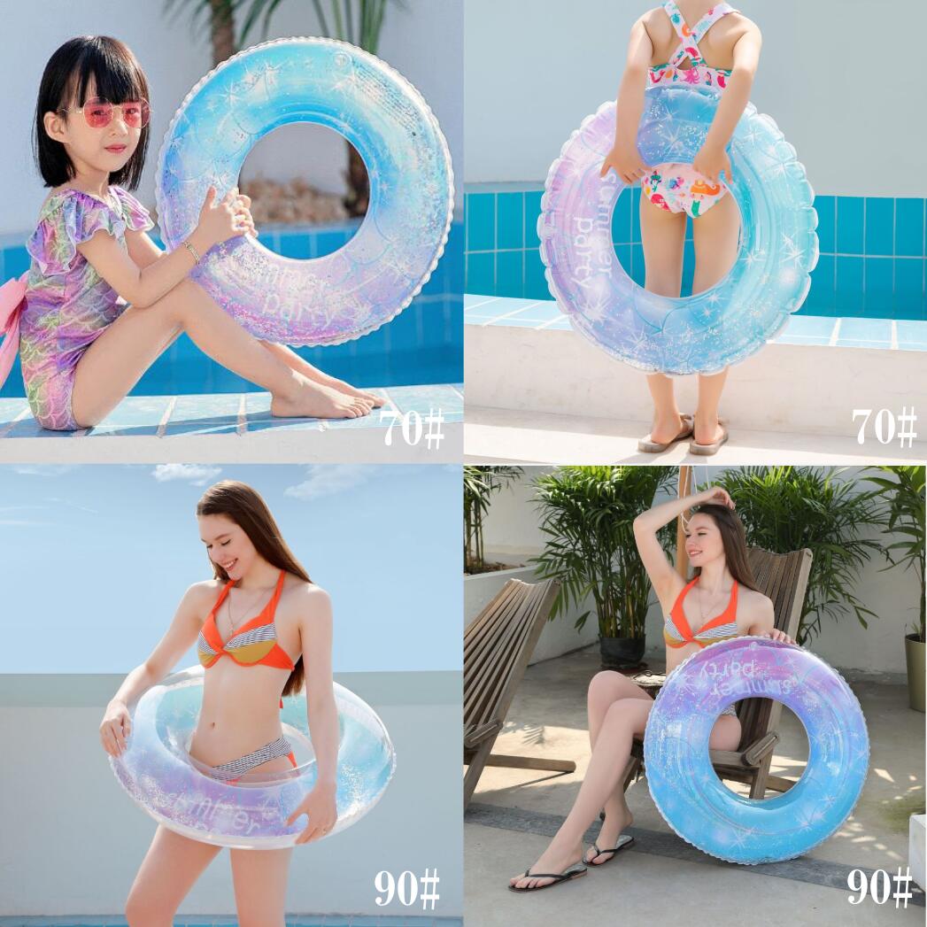 楽天市場 浮き輪 子供用 大人用 ラメ入り フロート かわいい キラキラ ブルー 男の子 女の子 兼用 Shop Delicious 楽天市場店