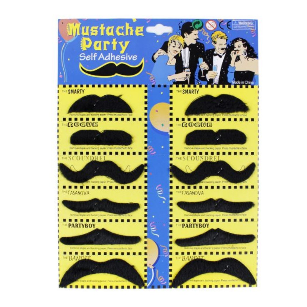 楽天市場】ひげ12個セット 《カラフル》 コスプレ パーティー 宴会