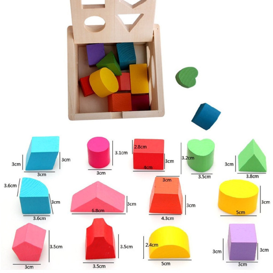 楽天市場 木のおもちゃ 知育玩具 型はめ 立体パズル 積み木 ブロック