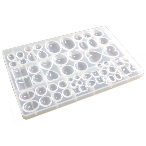 楽天市場 大型 シリコンモールド ソフトモールド レジン型 アクセサリー パーツ 作成 抜き型 宝石 雫 ハート四角 楕円 半球など58 種類 Shop Delicious 楽天市場店