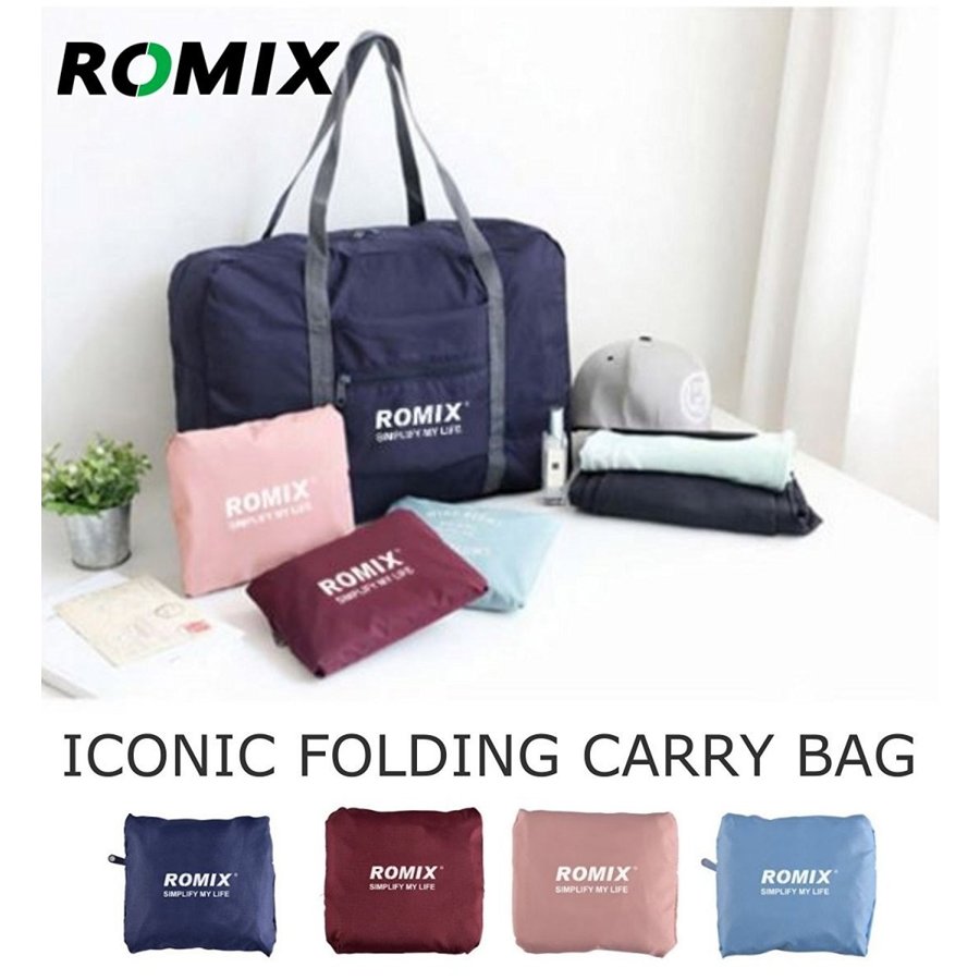 ROMIX 折りたたみ式 スポーツバッグ コンパクトに収納できる トラベルバッグにも