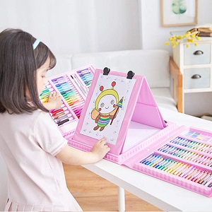 ポイント 5倍 お絵かきセット 色鉛筆 176ピース 絵の具セット 水性色鉛筆 クレヨン 固形水彩 カラーサインペン オイルパステル 子供用 画板付き 塗り絵 Schwimmbad Delphine De