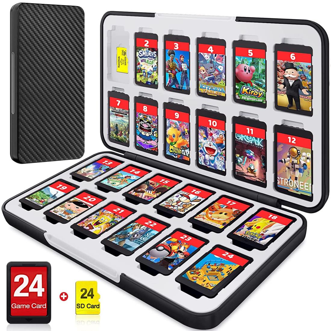 楽天市場】Switchゲームカードケース24枚スイッチカード&24枚SD