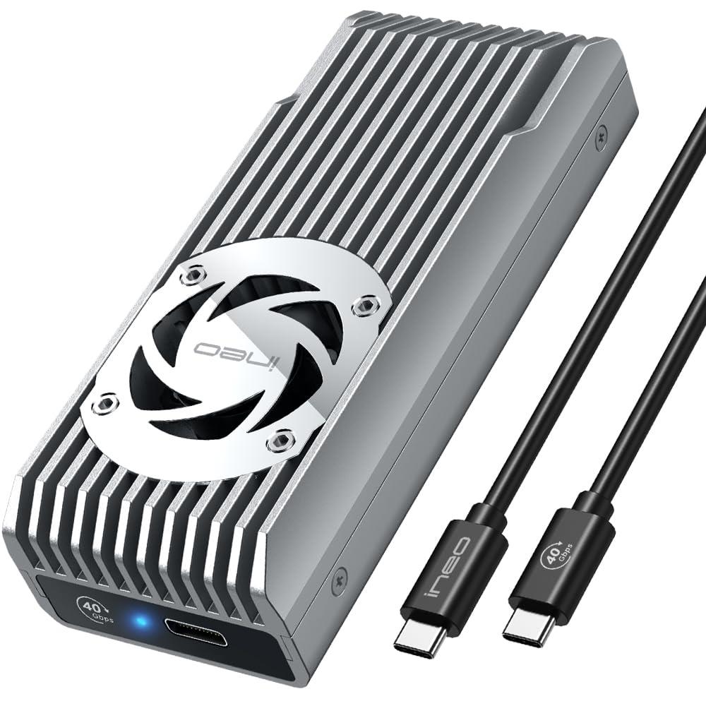 ineo M.2 PCIe NVMe SSD 放熱用の軽銀アロイフィンと静音気違い内蔵 書きとどめる保護すること役立つこと (Silver, 40Gbps) パソコン・周辺機器-その他