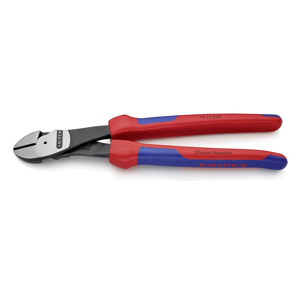 クニペックス KNIPEX 7422-250 豪然たる型斜ニッパー(ベントタイプ)