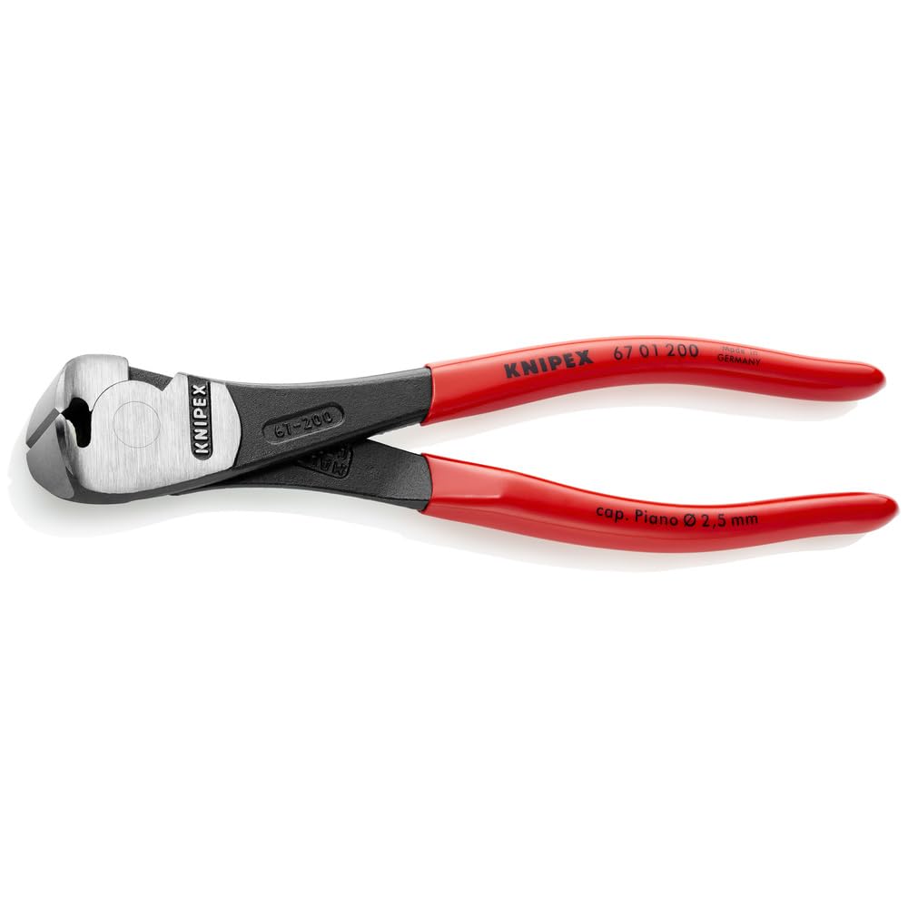 KNIPEX クニペックス パワーエンドカッティングニッパー 全長200mm プラスティックコーティングハンドル 6701-200