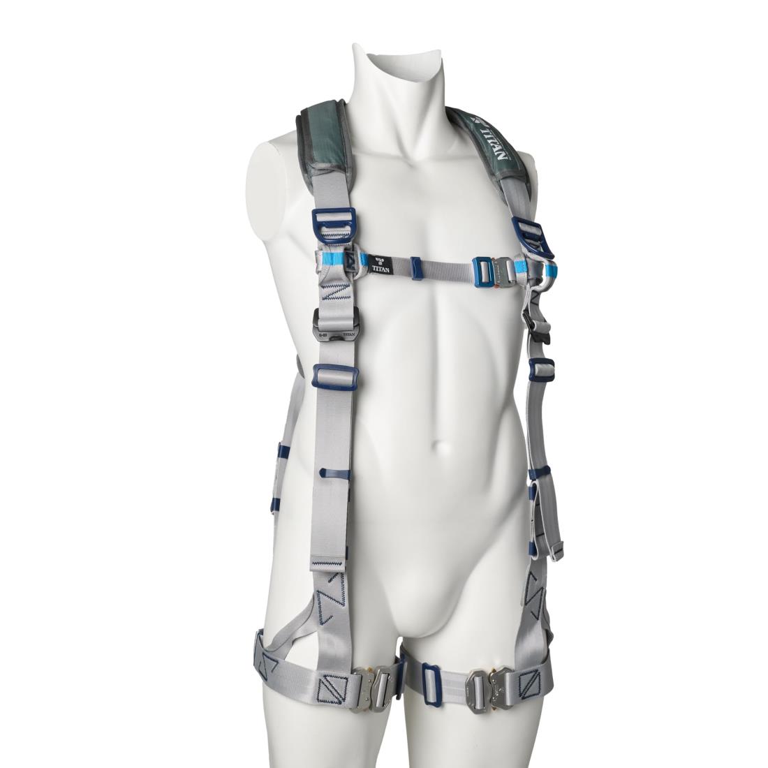 タイタン【TITAN】パンゲアハーネスホライゾン PAHN-10A-SI-L（腿水平型/新規格 墜落制止用器具/軽量ハイグレード/ワンタッチバックル/肩・背中クッション標準装備/胸ベルト換装でフロントD環仕様が可能/スタッフバック付き/ Lサイズ/動き易い/着心地が良い/作業ベルト併用で｜shopevergreen