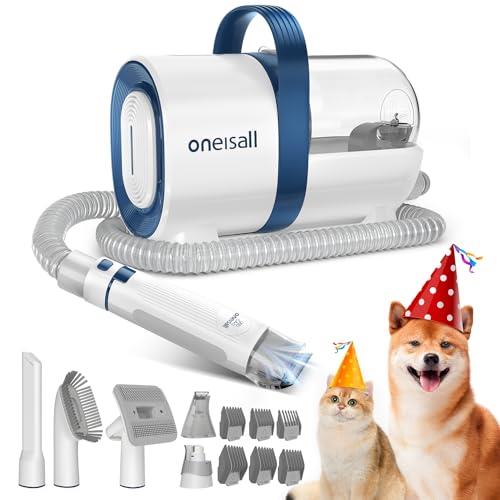 Oneisall 愛玩動物用バリカン書き割り 7インチ1 犬 洗い濯ぎ機 ペットグルーミングセット 換毛期打つ手 犬 猫美容器 多役立つこと ペットグルーミングセット 電動バリカン 抜け毛を自動小銃吸い付ける 多役立つこと洗い濯ぎ機 LM2
