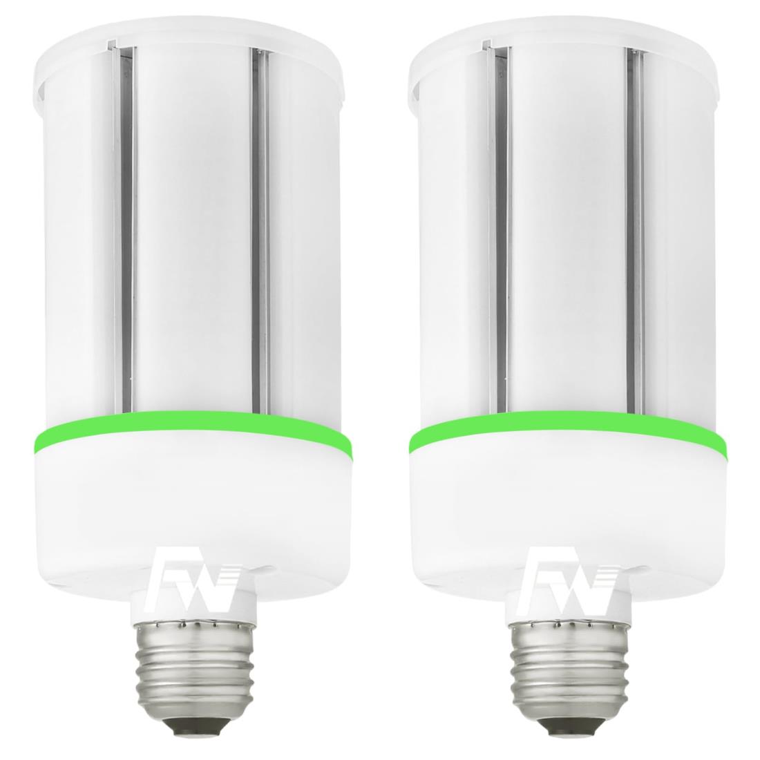 FWAYTECH LED電球 E26 電球色 E39口金付け 36W 4800LM 超軽量タイプ 2700K LED街灯 LEDコーンランプ 200W-250W水銀灯/水銀ランプ相当 街灯 街路灯 庭園灯 玄関灯 IP64防水防塵 2個セット (電球色, 36W(フロスト型))