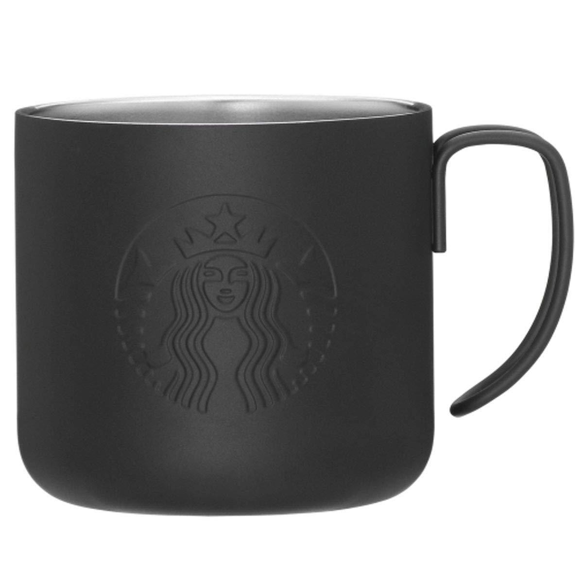 STARBUCKS スターバックス スタバ ステンレスマグマットブラック 355ml 食器 ステンレス 黒 ブラック コーヒー エンボス加工 型押し 女神 人魚 セイレーン セイレン 誕生日 プレゼント画像