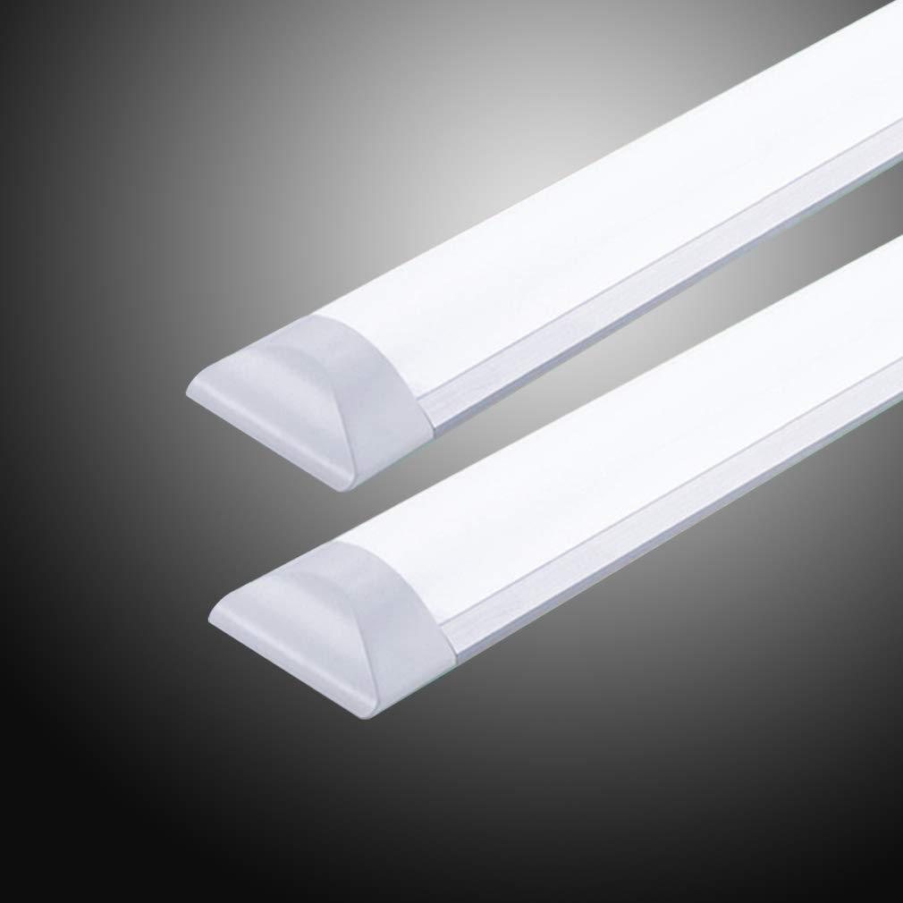 LED蛍光灯 ベースランプ ledキッチンベースライト 天井照明 直管 器具一体型 昼光色（6000K） 120cm 台所用ランプ 工事用ランプ (昼光色 2本)