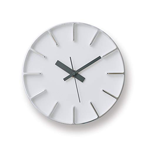 レムノス 掛け時計 アナログ エッジクロック アルミニウム ホワイト edge clock AZ-0116 WH Lemnos 直径:1 送料無料