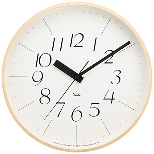 レムノス 掛け時計 アナログ 電波時計 天然色木地 リキクロック RIKI CLOCK RC WR08-26 Lemnos ベージュ 直 送料無料
