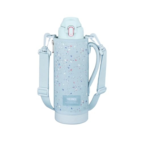 サーモス 水筒 真空断熱スポーツボトル 1L フロスティブルー 保冷専用 子供用 ポーチ付き 肩に優しいストラップ FJS-1000F 送料無料