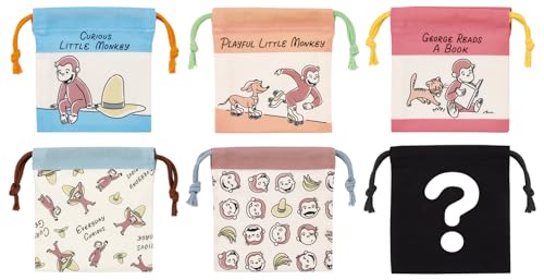スケーター(Skater) ランチ巾着 お弁当袋 Sサイズ 6枚入 全6種類 ブラインドボックス 日本製 おさるのジョージ KBB20B 送料無料