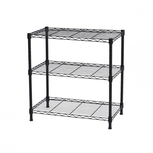 エイアイテック(AITECH) AIS スチールラック 3段 支柱径19mm 幅60cm 奥行35cm 高さ62cm ブラック NERO 送料無料