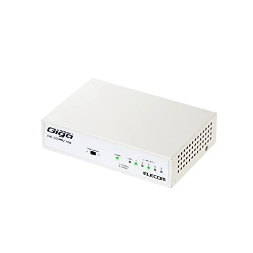 エレコム スイッチングこしき ギガビット 5界面 金属元素筐体 磁石付 ワット数内蔵 白いこと EHC-G05MN2-HJW 貨物輸送無料