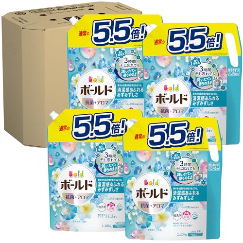 [ケース販売] [大容量] ボールド 洗濯洗剤 液体 フレッシュフラワーサボン 詰め替え 2200g×4袋 送料無料