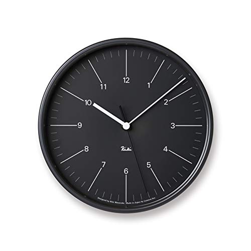 レムノス 電波時計 アナログ リキスチールクロック スチール RIKI STEEL CLOCK ブラック WR24-10 BK Lemn 送料無料