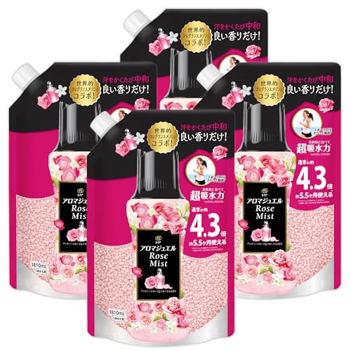 Lenor レノア ハピネス アロマジュエル 香り付け専用ビーズ アンティークローズ＆フローラル 詰め替え 1810mL×4袋 [大容量 送料無料
