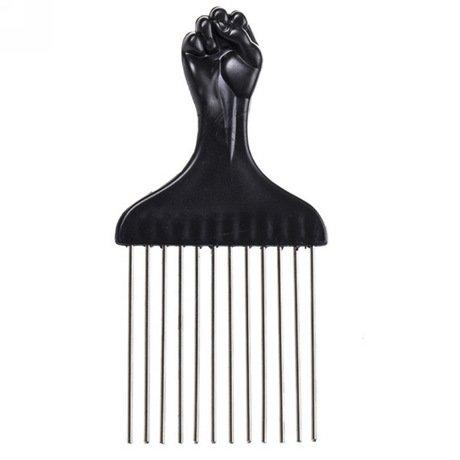Filfeel アフロコーム、アフロヘアブラシインサートヘアカーリーブラシフォークプラスチックヘアピックコブ静電防止ヘアスタイルツールヘアドライヤー美容 ヘアスタイリングツール画像