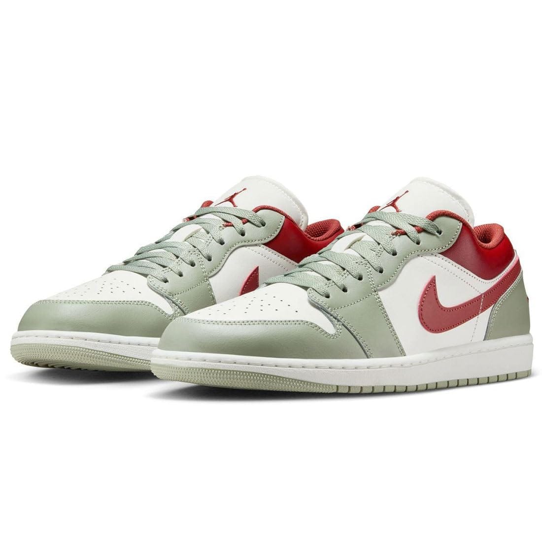 [ナイキ] 大気圏 ジョーダン 1 置き目 AIR JORDAN 1 LOW セイル/ライトグリーン/赤いこと 553558-133