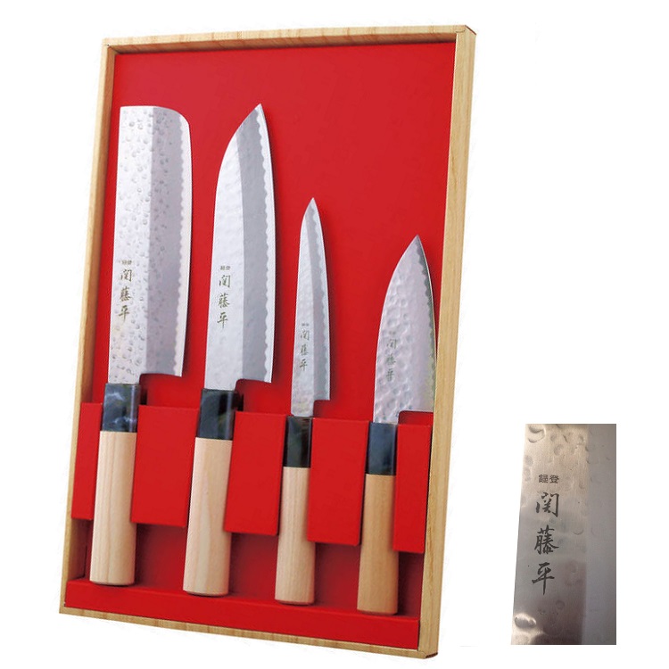 楽天市場】濃州孫六作 黒打和包丁4本セット 200Q 包丁 ほうちょう 刃物
