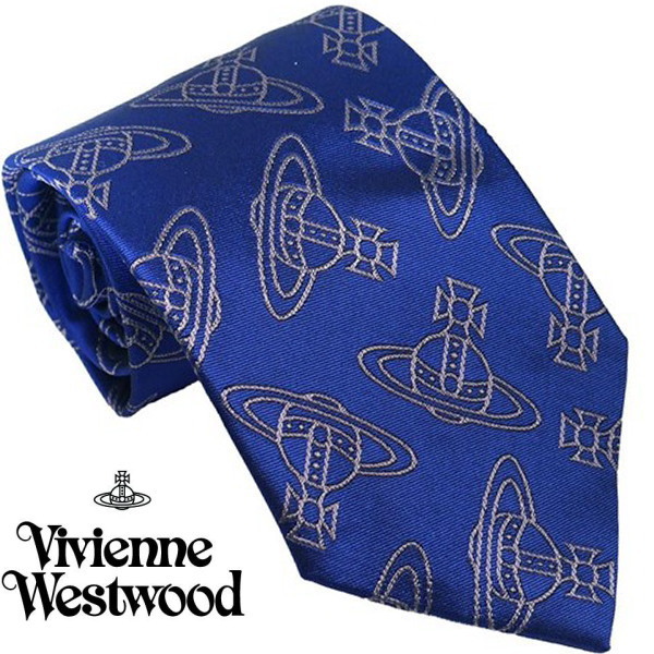 楽天市場】ヴィヴィアンウェストウッド ネクタイ ストライプ系 ブルー