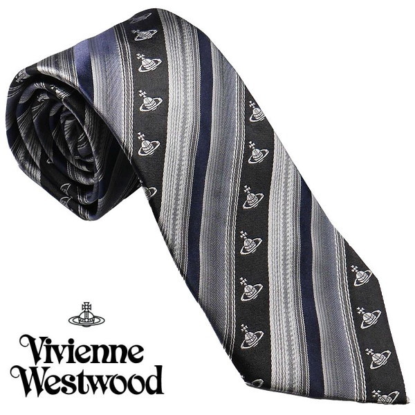 楽天市場】ヴィヴィアンウェストウッド ネクタイ ストライプ系 ブルー