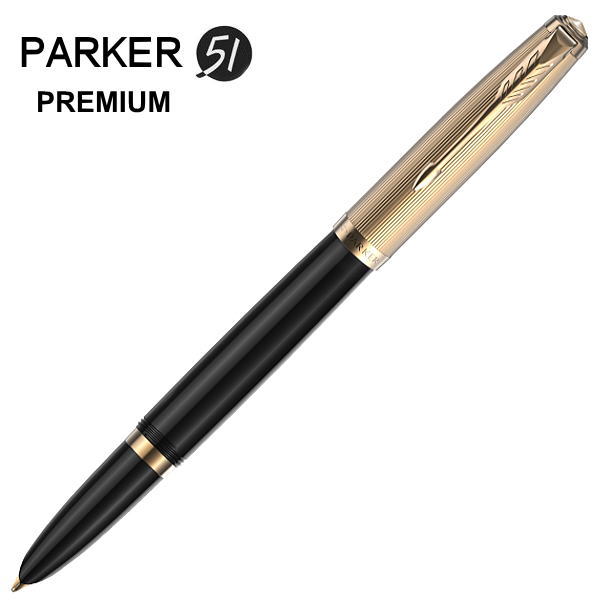 parker51 パーカー51 万年筆 プレミアム ブラックGT フーデップニブ ギフト プレゼント 贈答品 記念品 就職祝い 父の日
