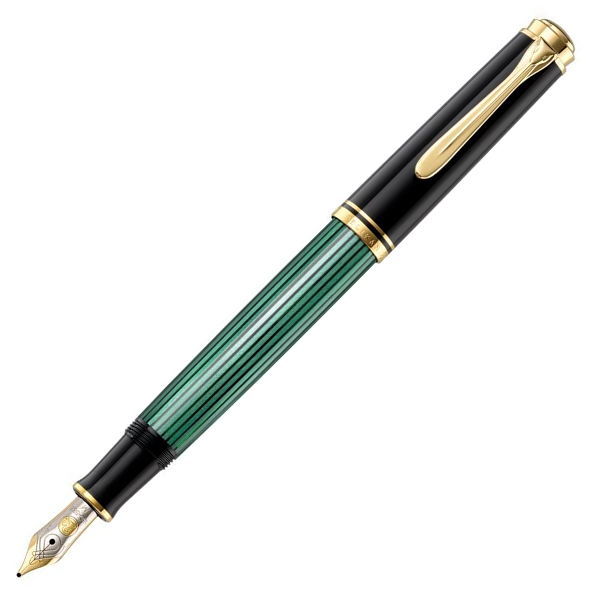 ペリカン 万年筆 Pelikan スーベレーン M400 グリーンストライプペン先サイズ EF（極細） F（細字） M（中字）