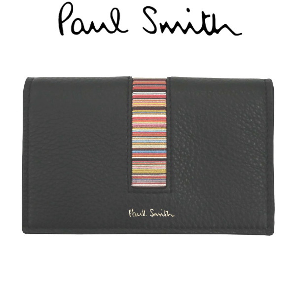 ポールスミス Paul Smith カードケース 本皮革 ブラック M1A-7782X-AMUWEX ギフト プレゼント 就職祝い クリスマス