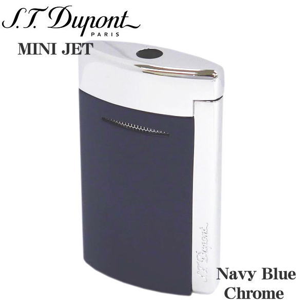 St.デュポン ST.DUPONT ミニジェット 電子ガス ターボライター トーチフレーム ネイビーブルー＆クローム 10811｜shop GTO 店