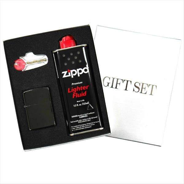 ジッポー ZIPPO オイルライター ギフトBOXセット レギュラーサイズ チタンコーティング エボニー 24756 ギフト プレゼント 誕生日 記念品