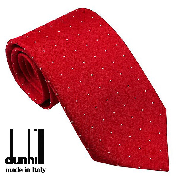 ダン吸血鬼 タイ DUNHILL 地絹100％ イタリー製 赤いこと系 DU21RPTW1P0624R 差し上げ物 差し上げ物 さし上げる品 祝する品 生まれ落ちる日 父の日 スーツ用ファッション小物-ネクタイ