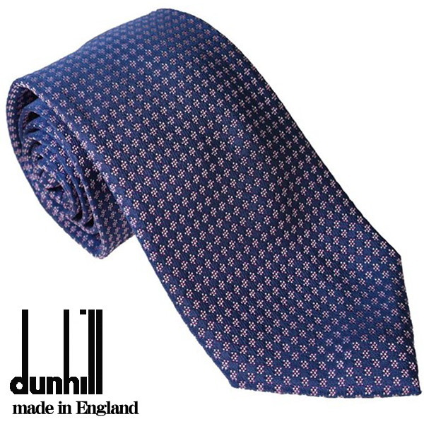 ダンヒル ネクタイ DUNHILL メンズネクタイ シルク100％ ブルー系 イングランド製 du22fptw1y5410r ギフト プレゼント 贈答品 記念品 誕生日 父の日