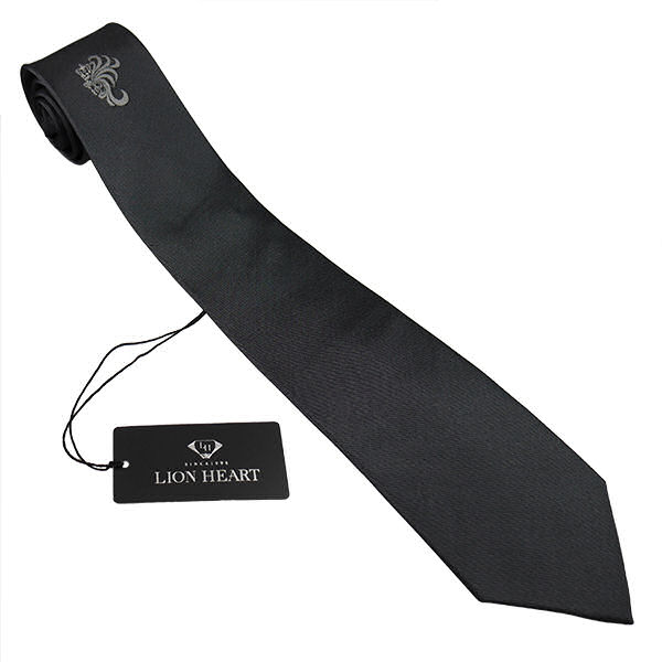 ライオンハート ネクタイ LION HEART グレー系 シルク100％ LH-010/GRAY スリムタイプ ギフト プレゼント 記念品 誕生日