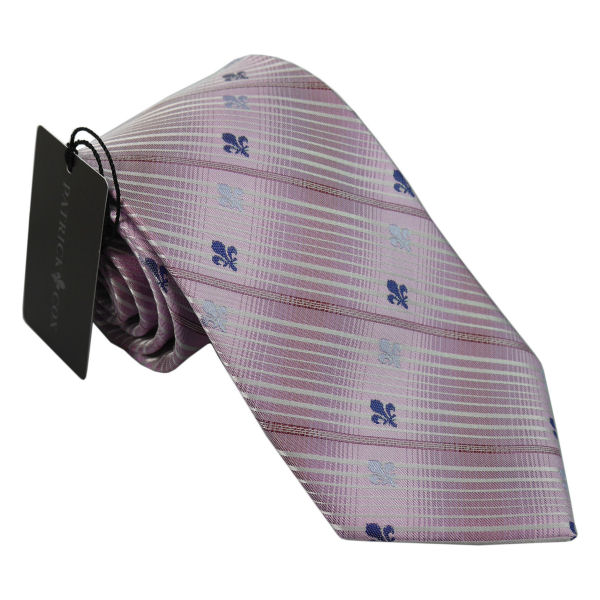 パトリック コックス 紳士ブランドネクタイ PATRICK COX necktie 剣先8,5cm シルク100％ ピンク系 pc008-90993 ギフト プレゼント 贈答品