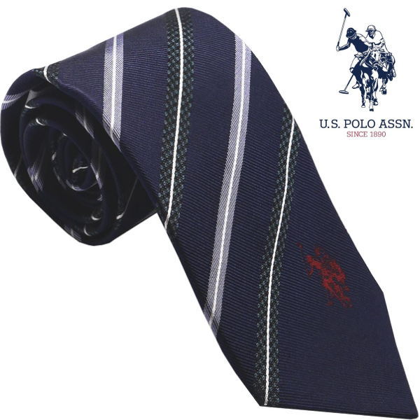 楽天市場】U.S.ポロ ネクタイ 紳士ネクタイ シルク100％ ストライプ