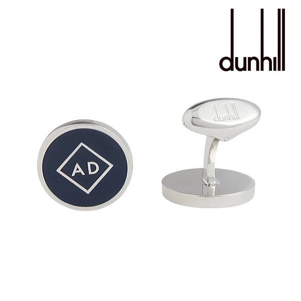Alfred dunhill アルフレッド ダンヒル カフス カフリンクス スターリングシルバー ネイビー AD COIN HALLMARK DU25RUS8205410TU ギフトプレゼント 誕生日 父の日ギフト