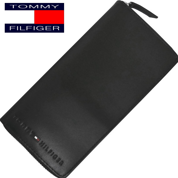 トミー・ヒルフィガー ラウンドジップ長紙入れ 黒いこと WELLESLEY TOMMY HILFIGER 31TL13-015 BK 差し上げ物差し上げ物 差し上げ物 生まれ落ちる日祝賀会 クリスマス