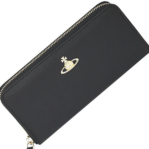 Vivienne Westwood ヴィヴィアンウエストウッド ラウンドジップ紙入れ イタリー製 CLASSIC ZIP ROUND WALLET SAFFIANO 51050023-L001N N403  BLACK